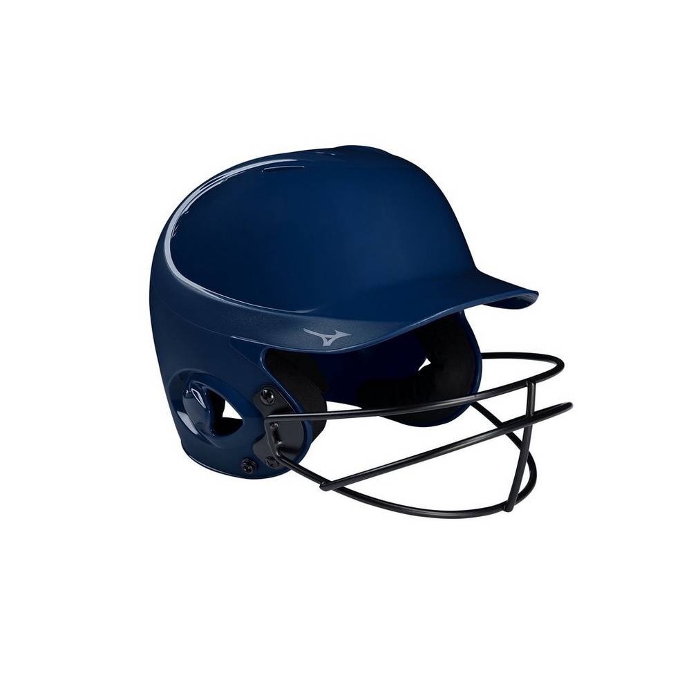 Mizuno MVP Series Solid Batting Helmet with Fastpitch Softball Mask Női Sisak Sötétkék MYB203614